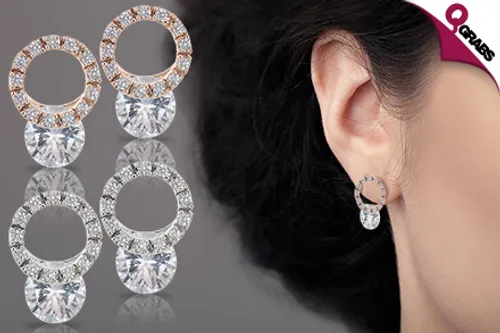 For QR69 Feel Pretty with a Pair of Zirconia Crystal Hoop Earrings from PearlShed! (QR175 Value)